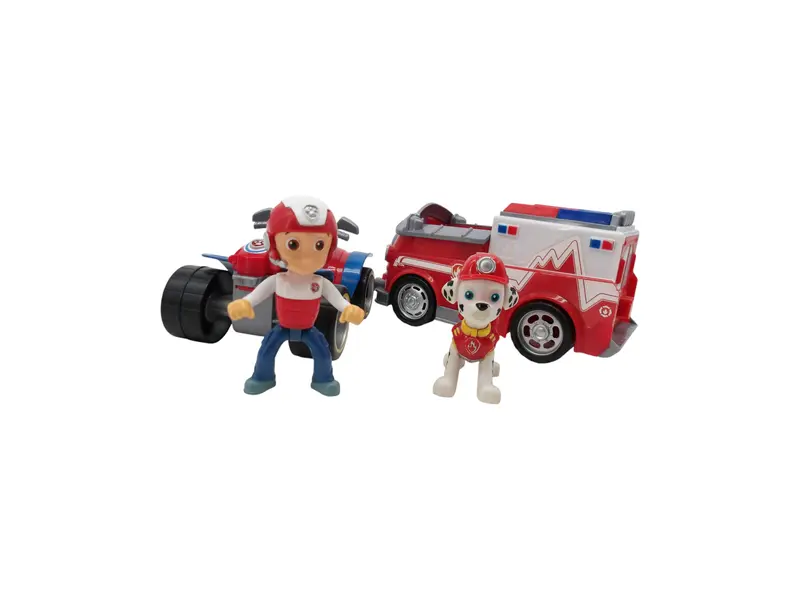 Pat'Patrouille - Figurines Marcus et Rider et véhicules