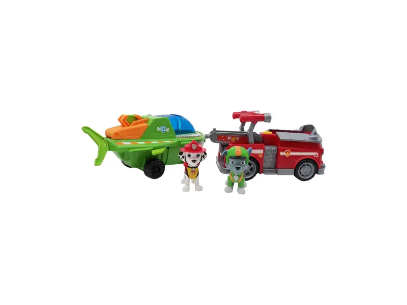 Pat'Patrouille - Figurines Marcus et Rocky et véhicules