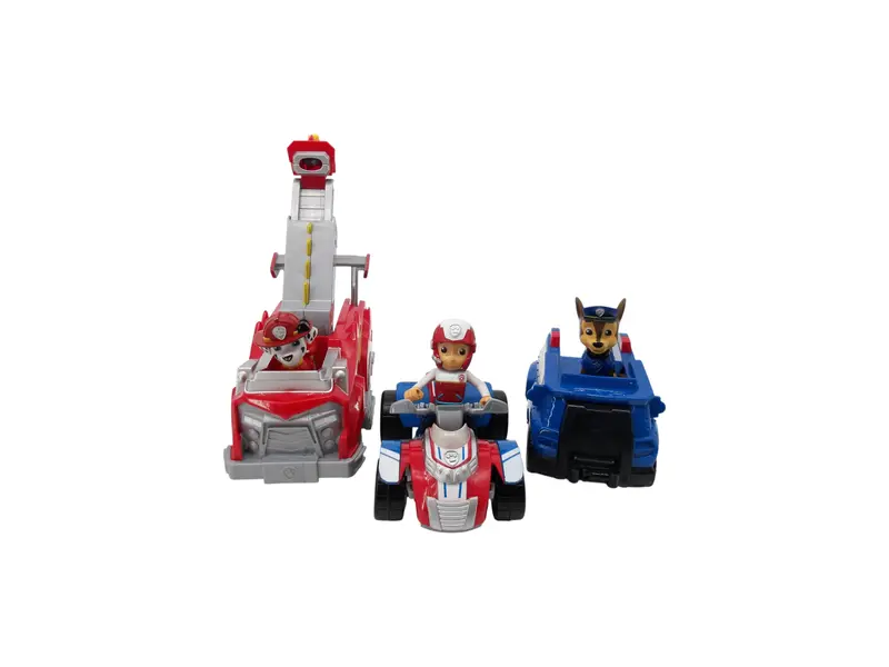 Pat'Patrouille - Figurines Marcus, Rider et Chase et véhicules