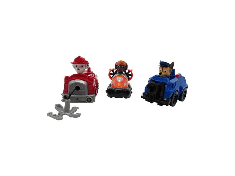 Pat'Patrouille - Figurines Marcus, Zuma et Chase et véhicules