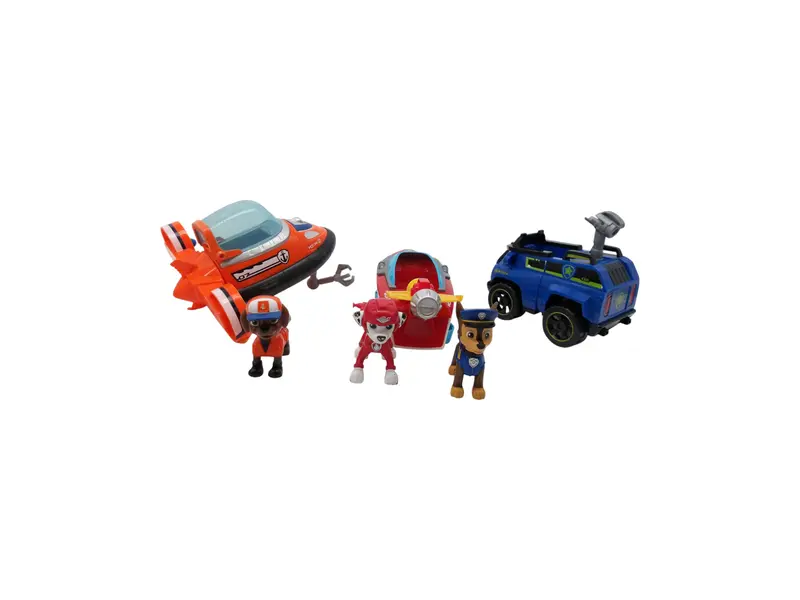 Pat'Patrouille - Figurines Marcus, Zuma et Chase et véhicules