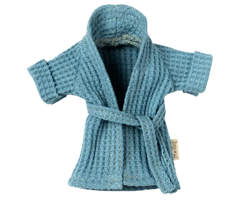 Peignoir de bain bleu pour souris Papa et Maman