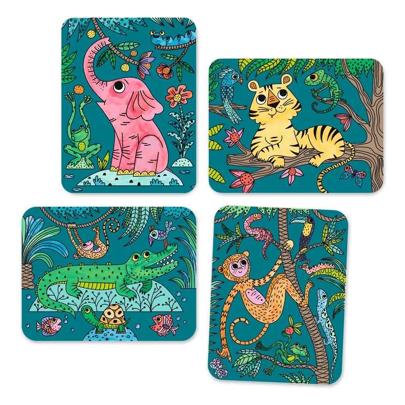Peinture magique à révéler - Dans la jungle