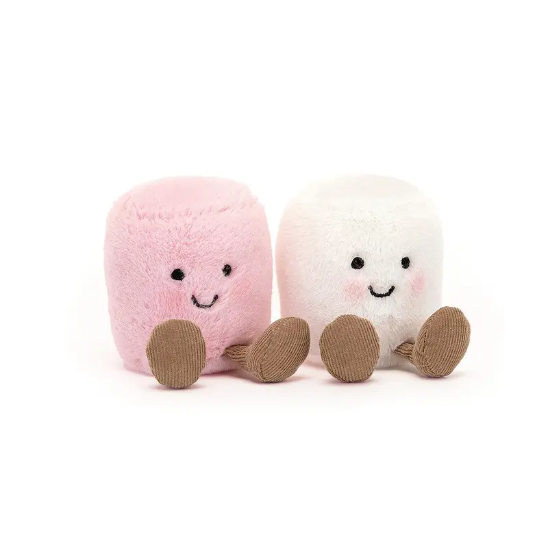Peluche chamallows rose et blanc