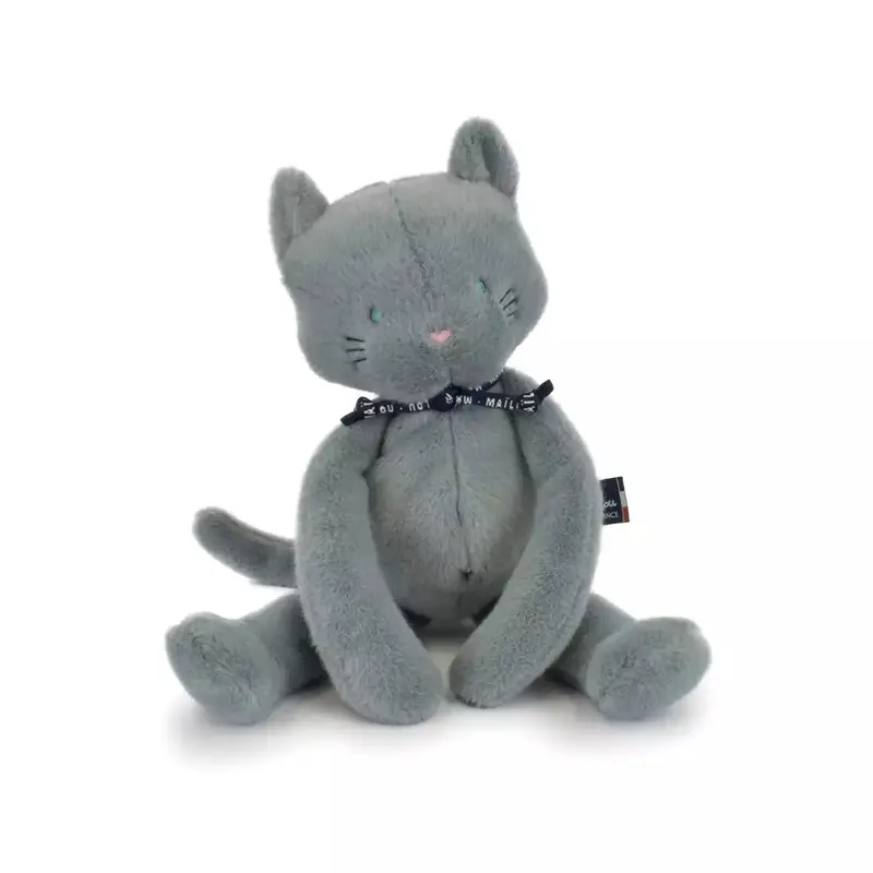 Peluche Chat Méloé bleu-gris 56 cm