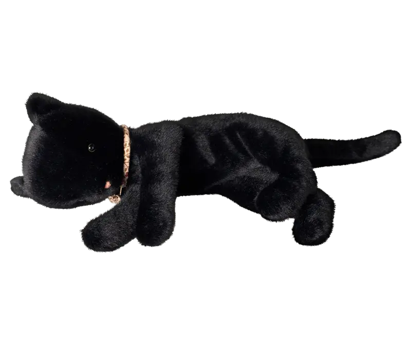 Peluche chaton endormi Medium Noir