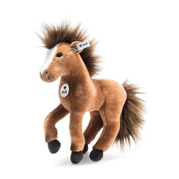 Peluche cheval Chayenne 28 cm brun debout