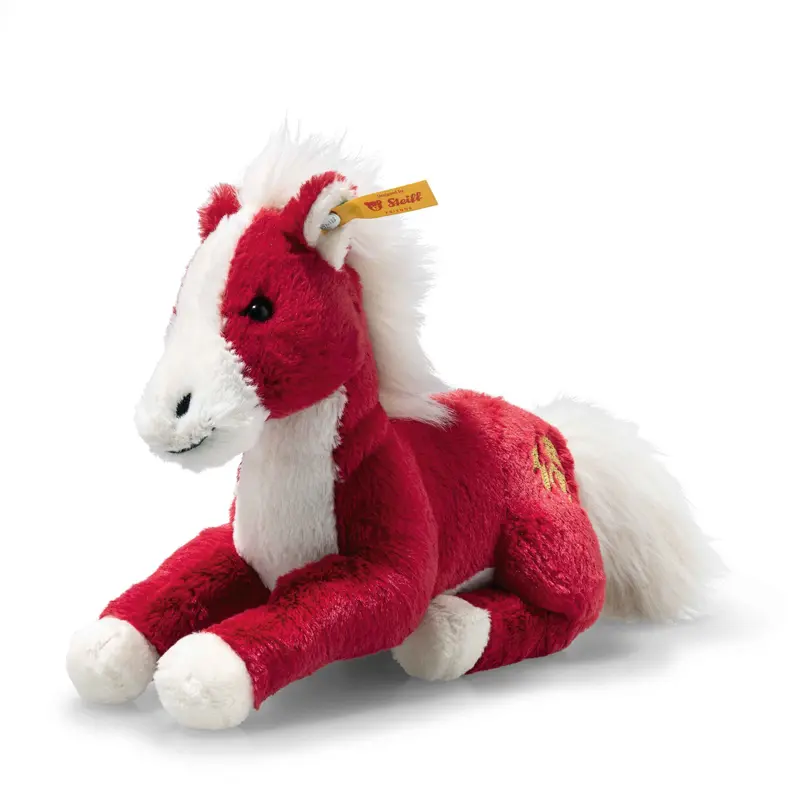 Peluche Cheval rouge et blanc - Steiff