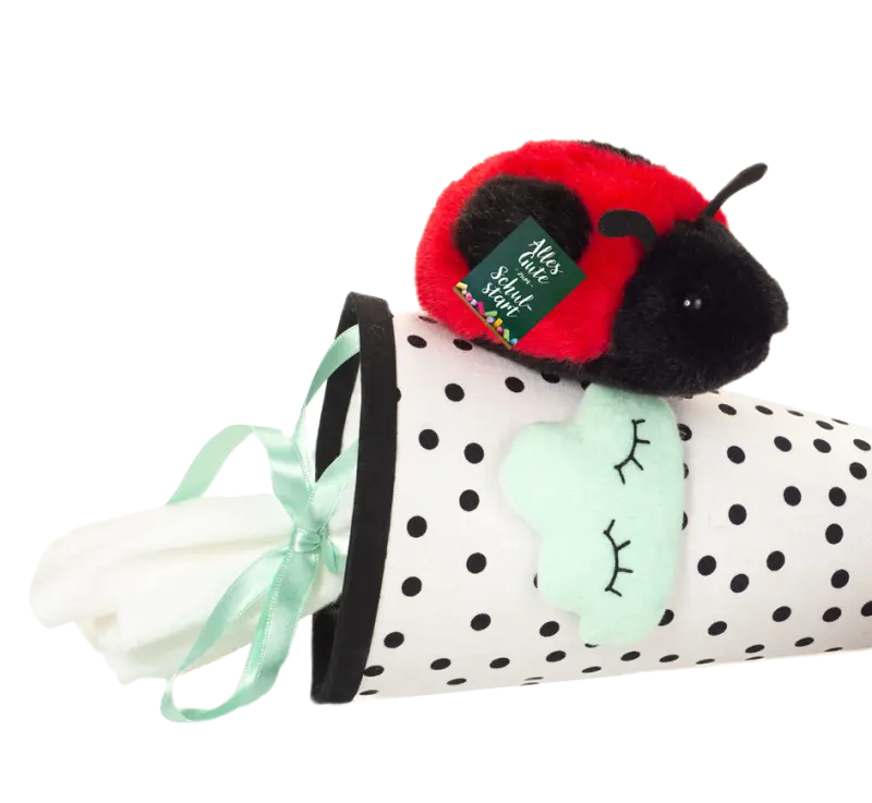 Peluche Coccinelle Rentrée Scolaire – 11 cm