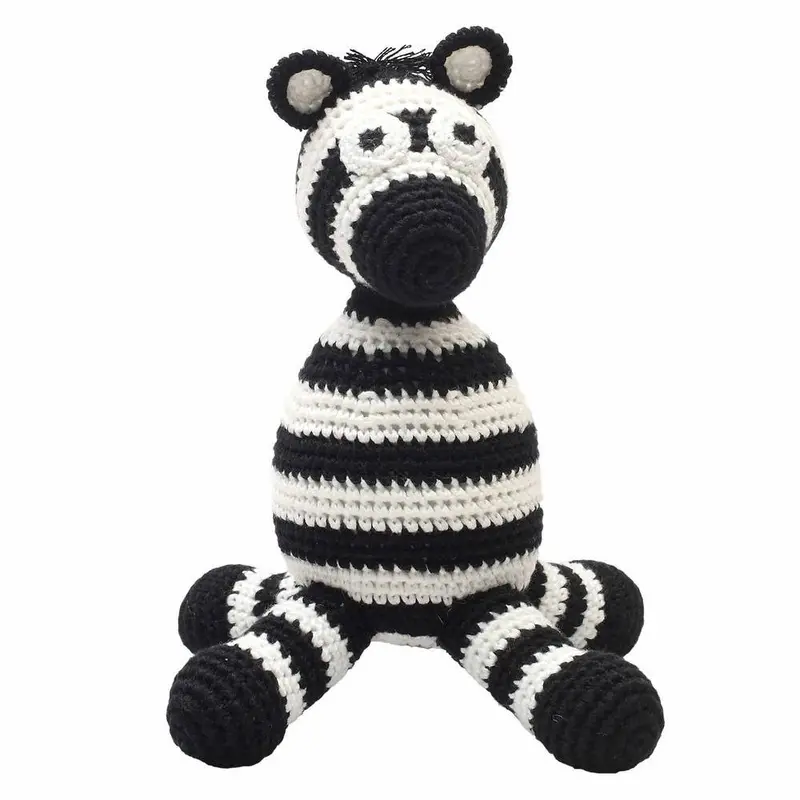 Peluche en Crochet - Zèbre Noir