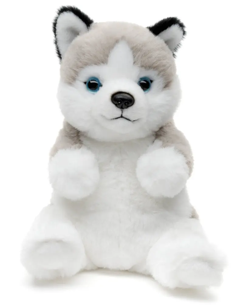 Peluche Husky, Assis - Style Kawaii - 17 cm (Hauteur)