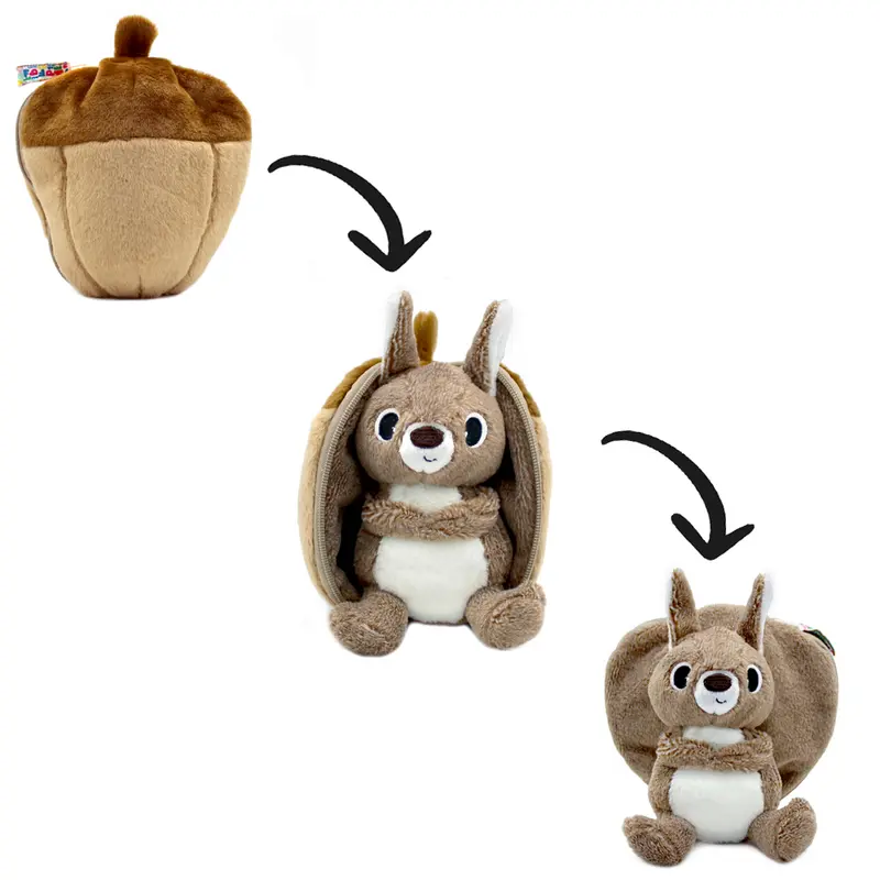 Peluche Noiset l'écureuil/gland - Flipetz
