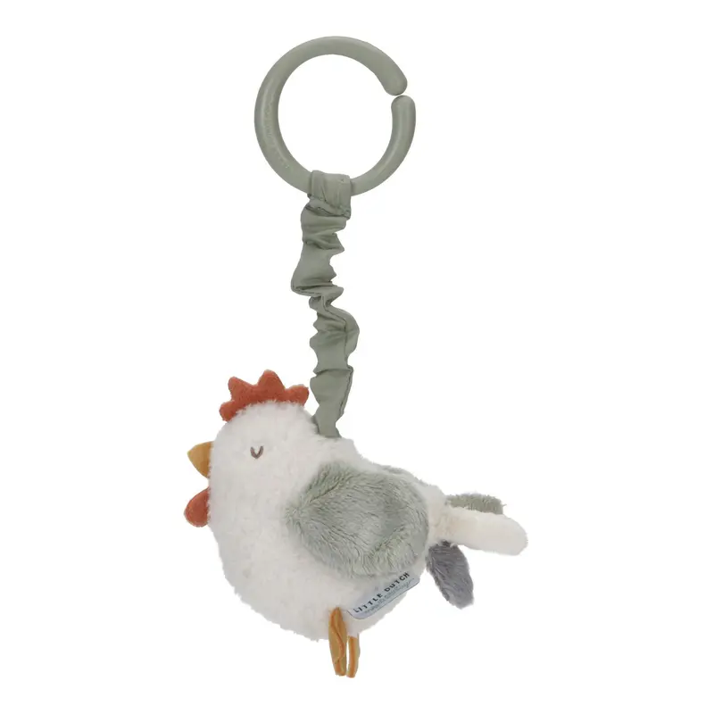 Peluche poule vibrante pour bébé