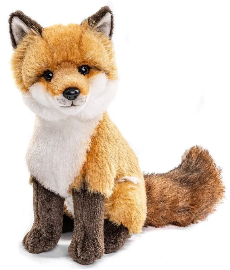 Peluche renard roux réaliste - Fabriqué à la main