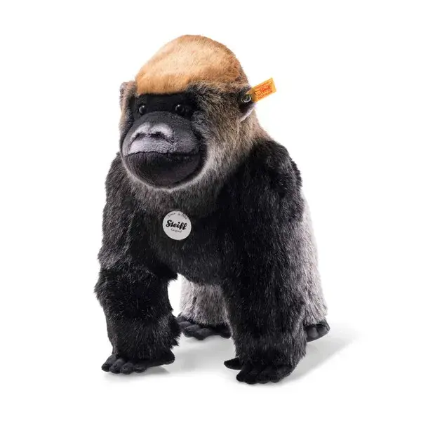 Peluche Steiff gorille Boogie mohair gris/noir - Collection