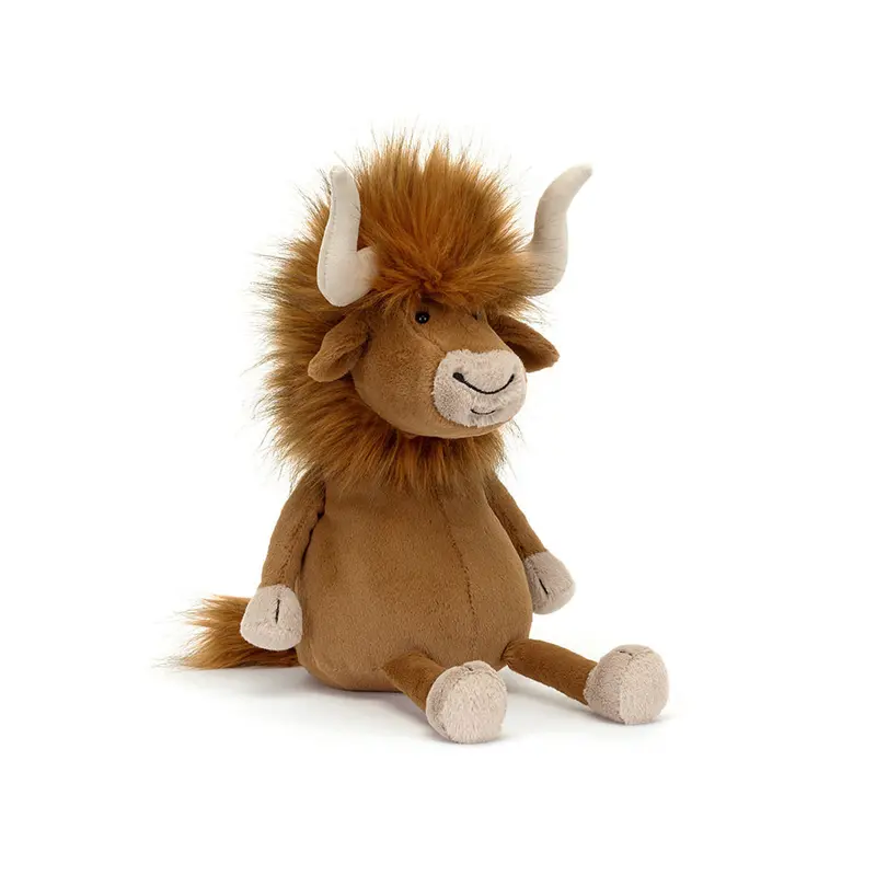 Peluche Taureau Ramone 33 cm - Fourrure douce