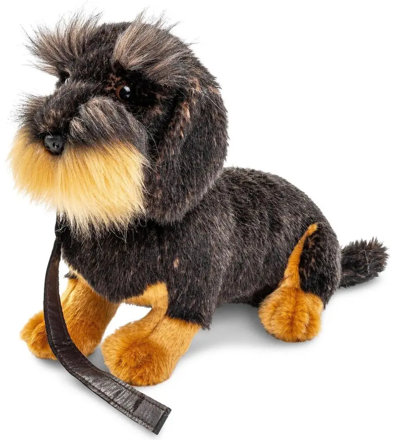 Peluche Teckel à poil dur - Fabriqué à la main