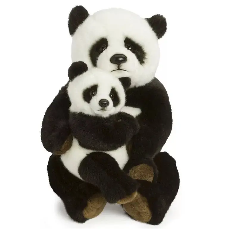 Peluche WWF maman panda et bébé