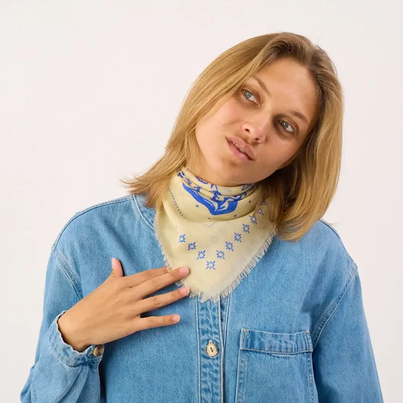 Petit Foulard en Laine Alice Ivoire - Billybelt