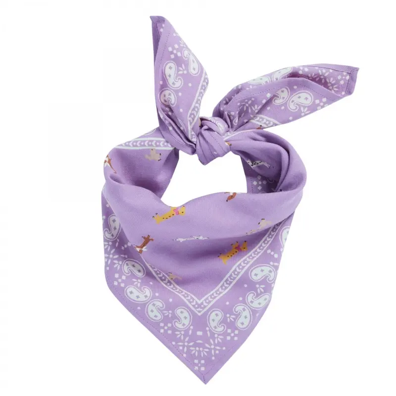 Petit Foulard Teckel Mauve - Bonheur du Jour