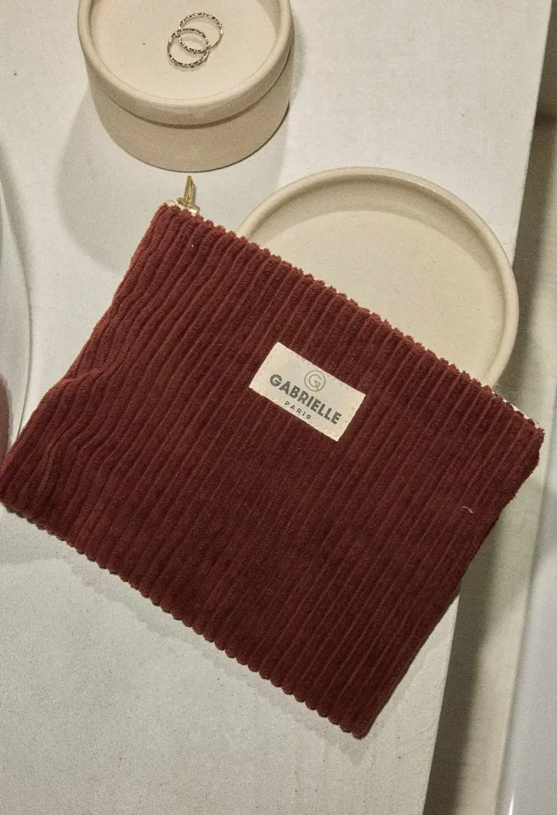 Petite Pochette Velours Jaspe - Gabrielle Paris
