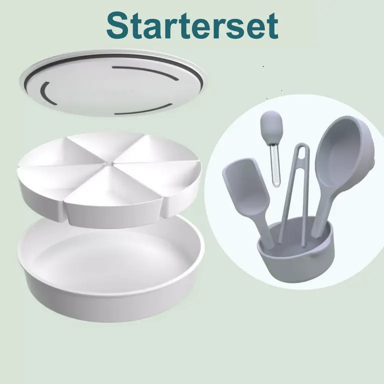 Plateau de Jeu Sensoriel PlayTRAY Starter Set – Bac Sensoriel avec 5 Ustensiles