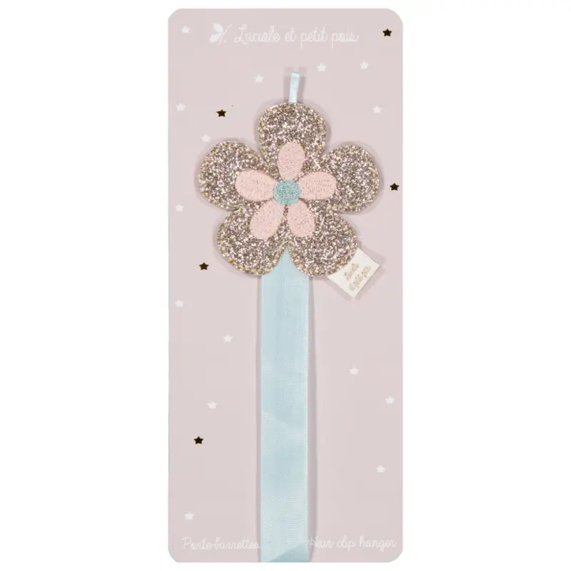 Porte Barrettes Fleur Bleu - Luciole et Petit Pois