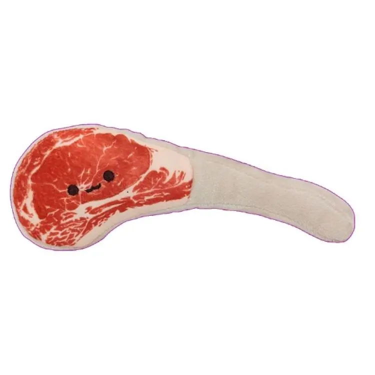 Porte-clés peluche - Côtelette de viande