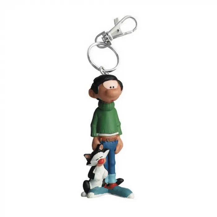 Porte clés PVC Gaston et son Chat