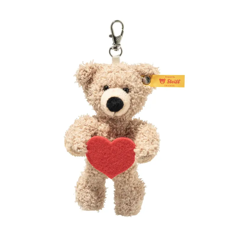 Porte-clés Steiff - Peluche ours Fynn cœur rouge