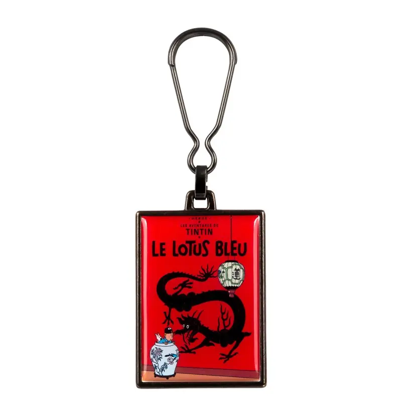 Porte-clés Tintin métal - Le Lotus Bleu