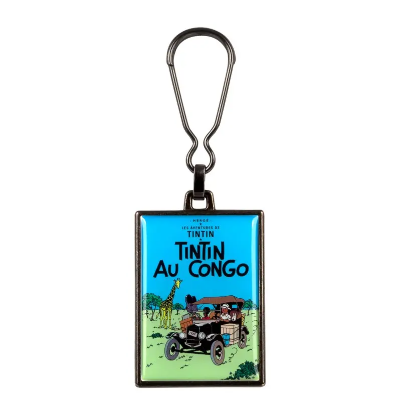 Porte-clés Tintin métal - Tintin au Congo