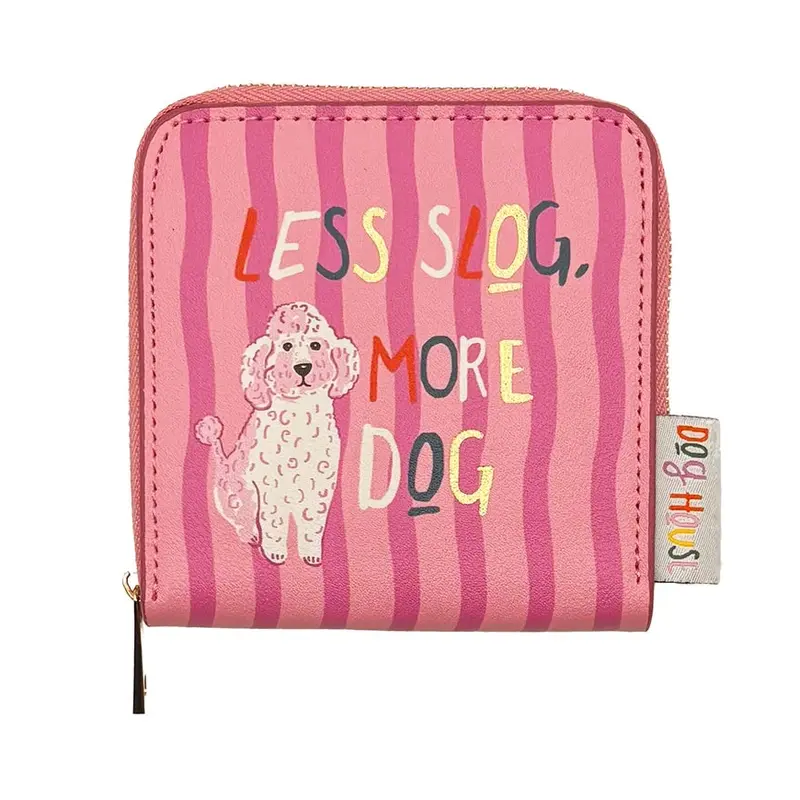 Porte-monnaie chien "Less Slog, More Dog"