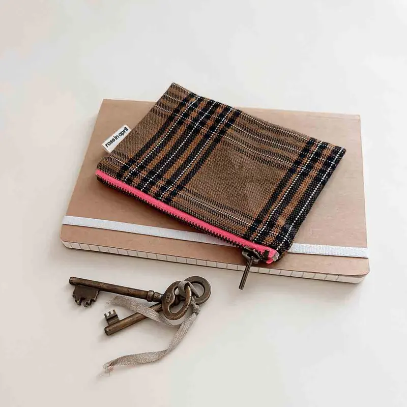 Porte Monnaie Tartan - Rose In April