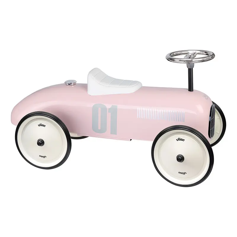 Porteur en métal vintage rose