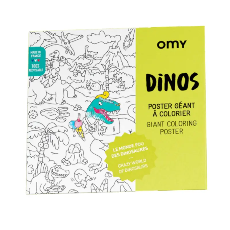 Poster à colorier Dinos