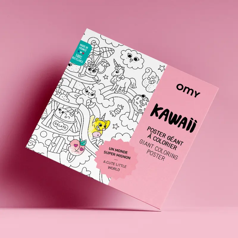 Poster à Colorier Kawaii - Omy
