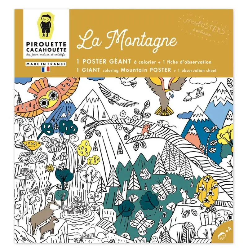 Poster à colorier La montagne 70x100 cm