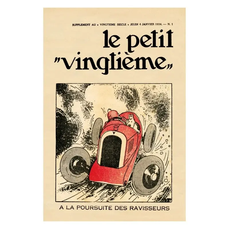 Poster Tintin Les Cigares du Pharaon 40x60 - Petit Vingtième