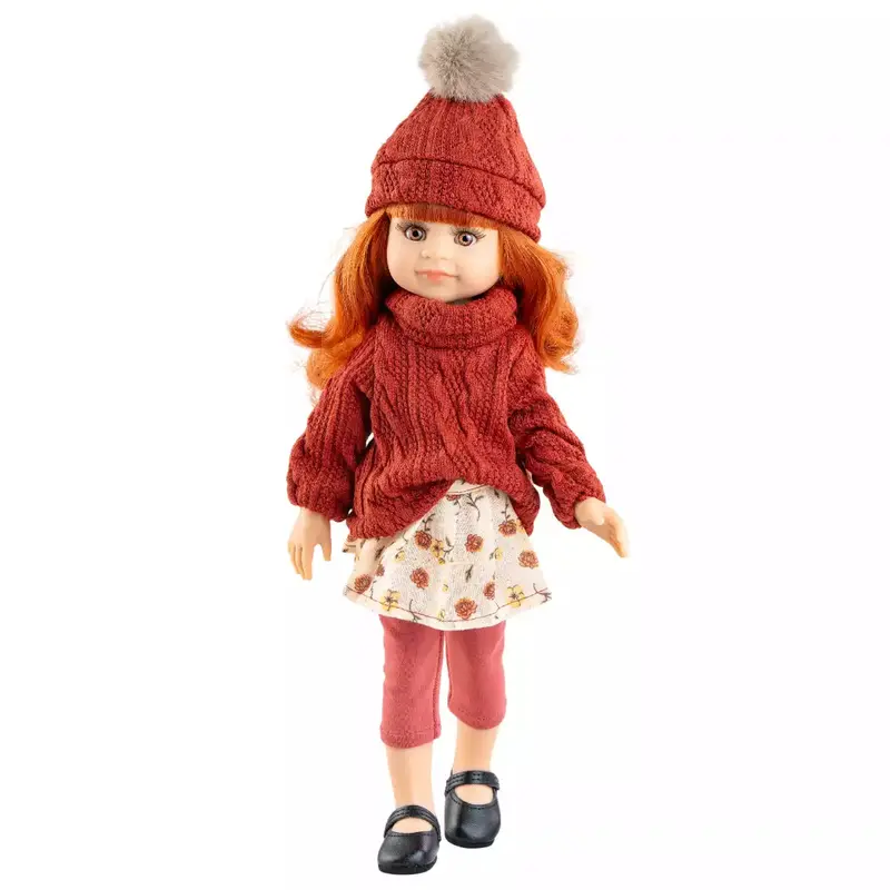 Poupée Cléo pull rouge 32 cm
