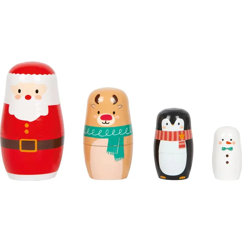 Poupées russes Noël en bois