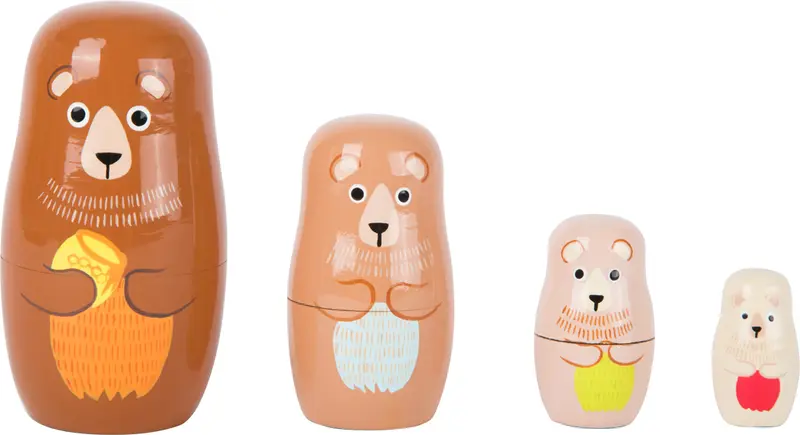 Poupées russes ours en bois - Matriochkas emboîtables