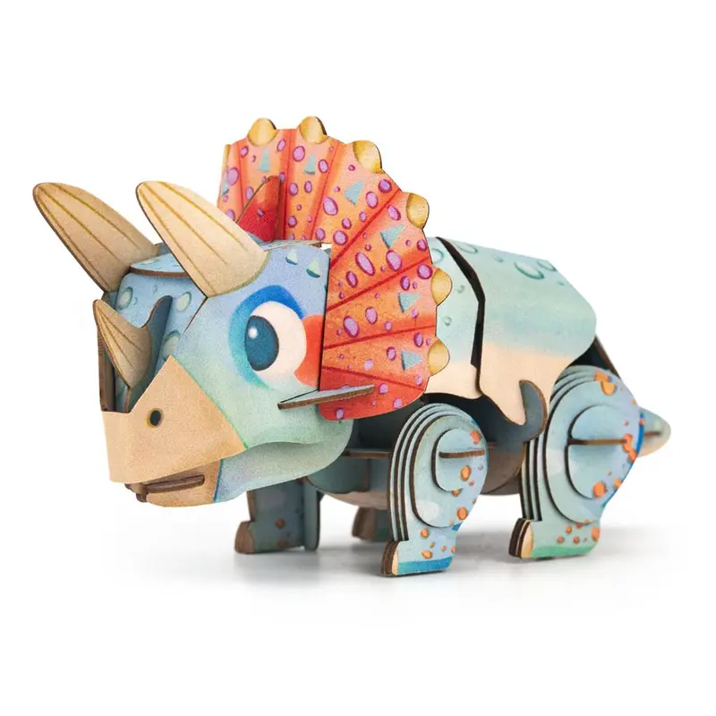 Puzzle 3D Construction - Triceratops