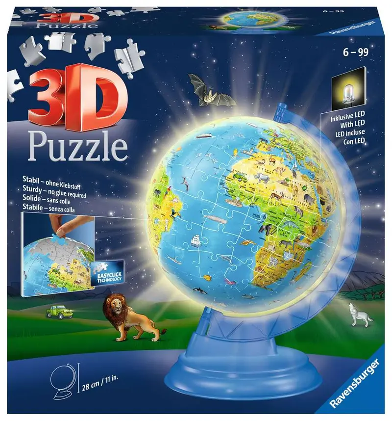 Puzzle 3D Globe illuminé - 180 pièces