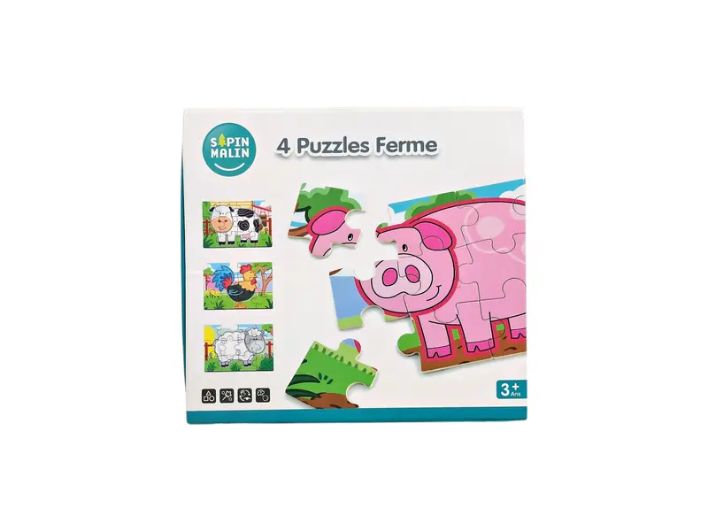 Puzzle 4 en 1- La ferme