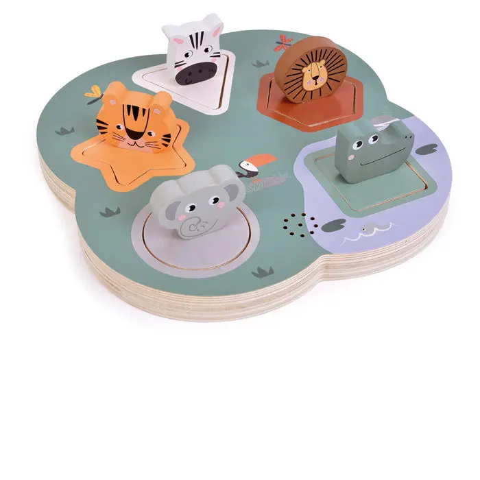 Puzzle à poser 3D pour les tout-petits - Cris des animaux « Safari »