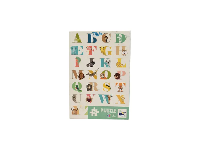 Puzzle A-Z - Abécédaire -  Animaux menacés - 70 pièces- Édition 2022
