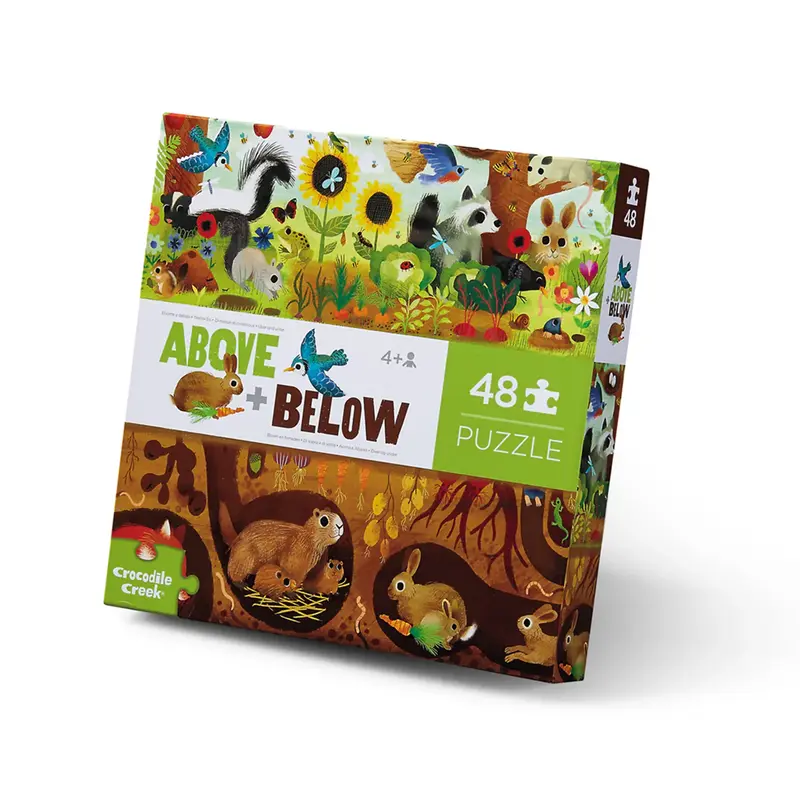 Puzzle "Au-dessus et en dessous" Découverte dans le jardin - 48 pièces