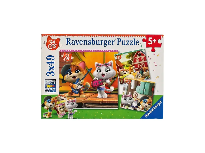 Puzzle - Bienvenue chez les 44 chats - 3x49 pièces- Édition 2019