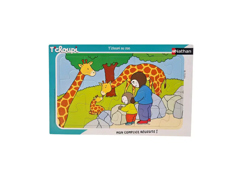 Puzzle cadre - T'Choupi au zoo - 15 pièces